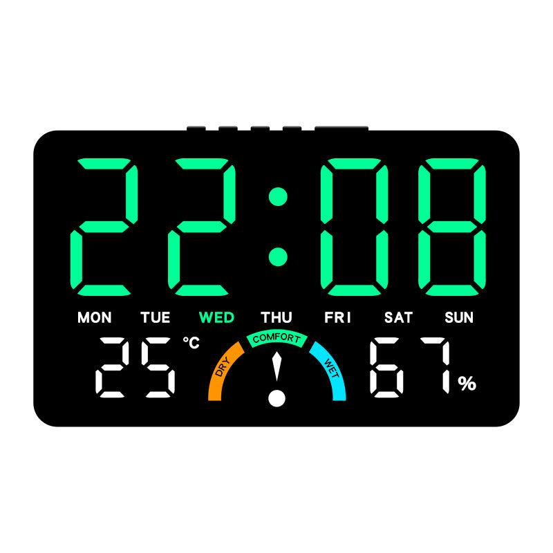 Digital Alarm Clock with Temperature & Humidity Display, Dual Alarm, Snooze