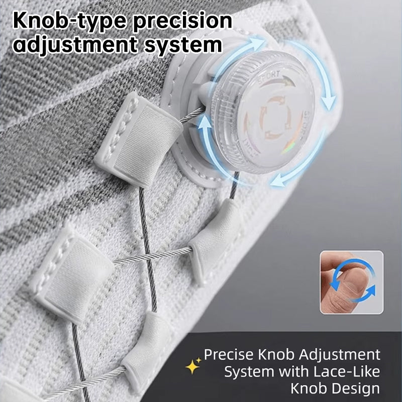 Adjustable Knob Knee Brace with Spring Support, Slim Shin Defender Basketball Knee Pads, Non-Slip Compression Sports Protector