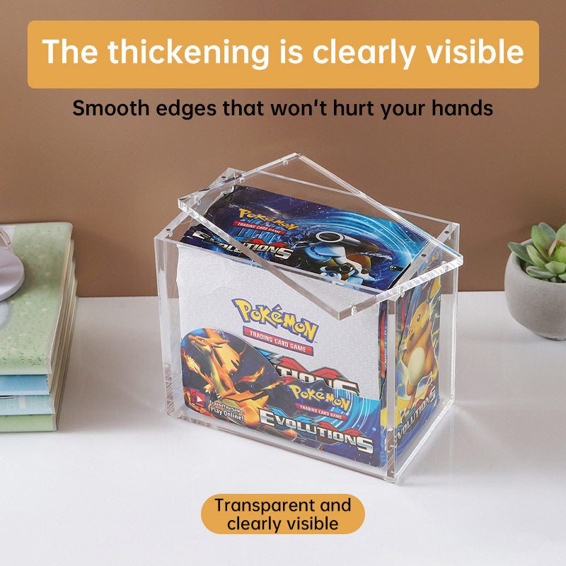 5mm Acrylic ETB Display Case, Magnetic UV-Resistant Lid, Stackable Anti-Slip Dustproof Box for Elite Trainer Box