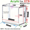5mm Acrylic ETB Display Case, Magnetic UV-Resistant Lid, Stackable Anti-Slip Dustproof Box for Elite Trainer Box