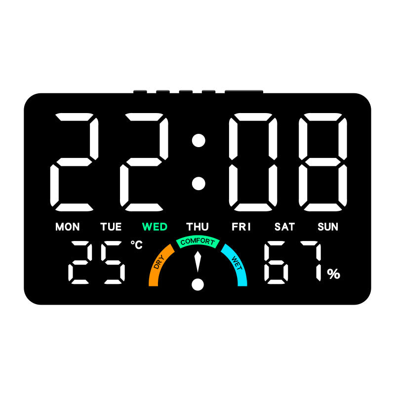 Digital Alarm Clock with Temperature & Humidity Display, Dual Alarm, Snooze