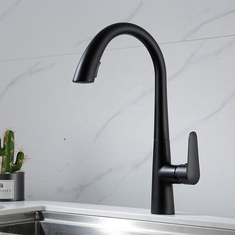 Removable 304 Stainless Steel Kitchen Sink in Polished Gold, with a pull-down faucet for hot and cold water.
