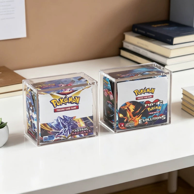 5mm Acrylic ETB Display Case, Magnetic UV-Resistant Lid, Stackable Anti-Slip Dustproof Box for Elite Trainer Box