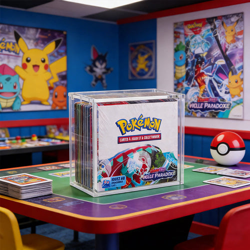 5mm Acrylic ETB Display Case, Magnetic UV-Resistant Lid, Stackable Anti-Slip Dustproof Box for Elite Trainer Box